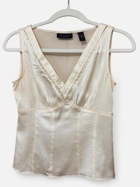 Context Petite Silk V Neck Blouse